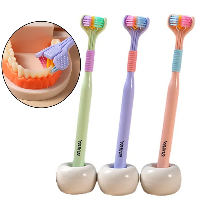 3-Sided Toothbrush 3D Stereo Ultra Fine -3 pcs