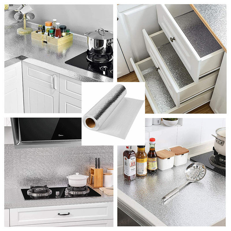 Aluminum Foil Kitchen Cabinet Sticker Roll