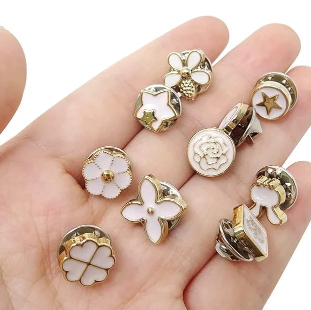 Pearl Fancy Plastic Button Round-20 pcs